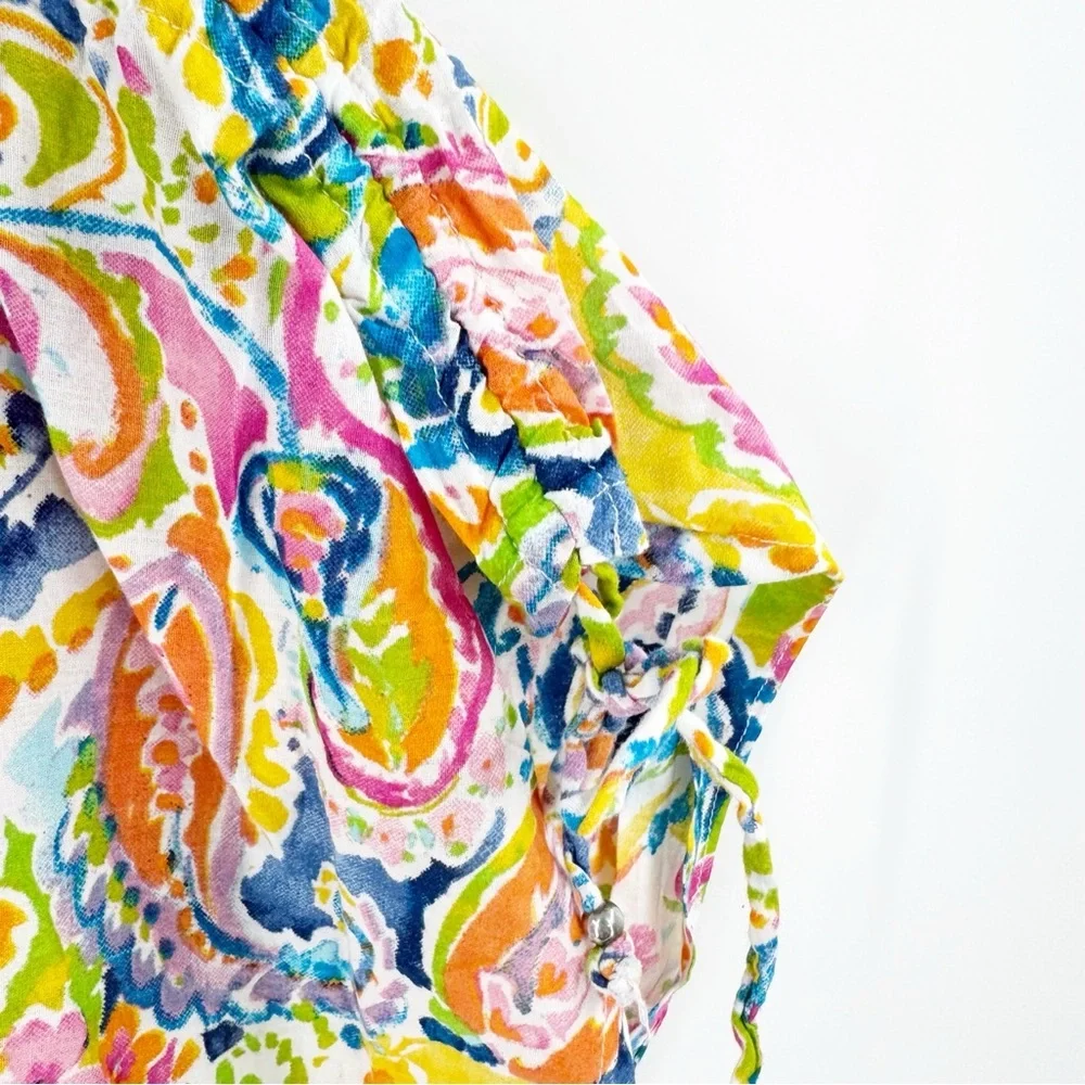 ✅ Ralph Lauren Size LARGE Womens Swimsuit‎ Cover Up Abstract Paisley Pattern